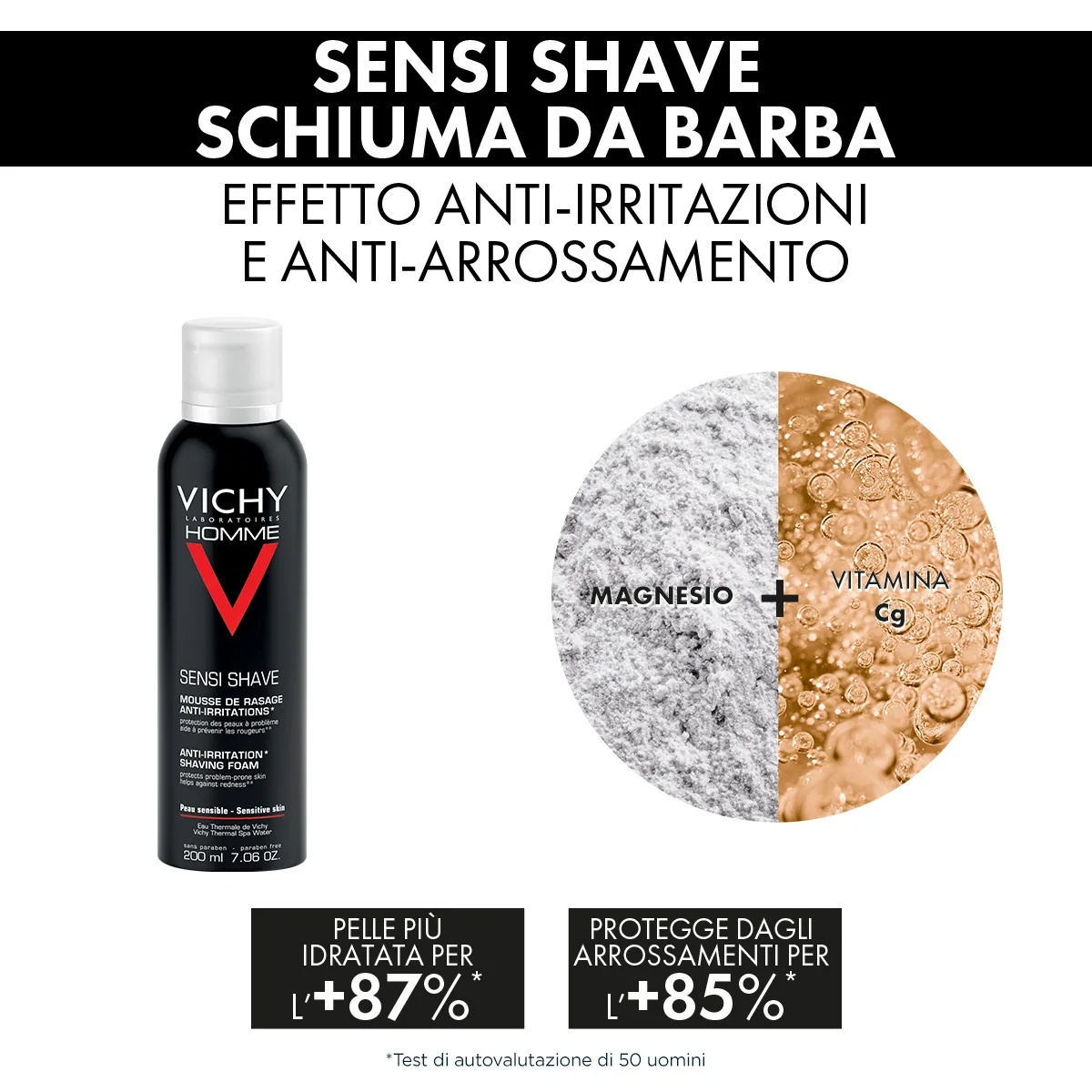 VICHY Vichy Homme Kerstcadeauset 2023 Hydra Mag C douchegel + Sensi Shave scheerschuim