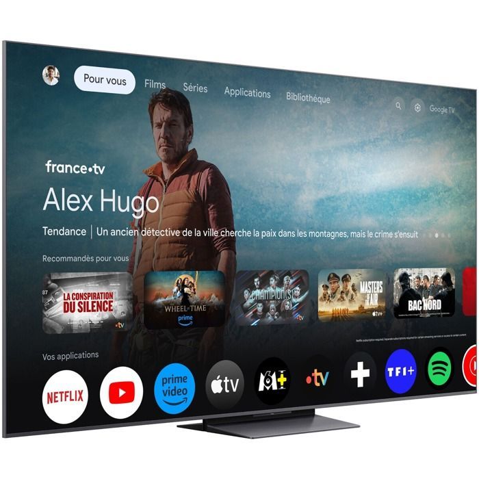 TV QD Mini LED Tcl 75C89K 189 cm 4K UHD 2025 Brushed aluminum