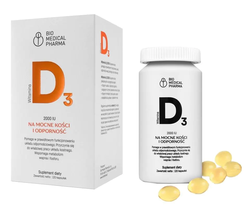 Bio Medical Pharma Witamina D3 2000 IU Kapsułki