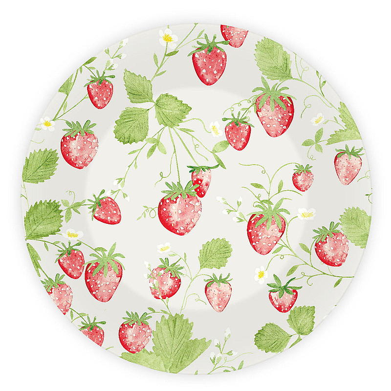 Piatto da cucina ø 20 cm in melamina, colore fragola