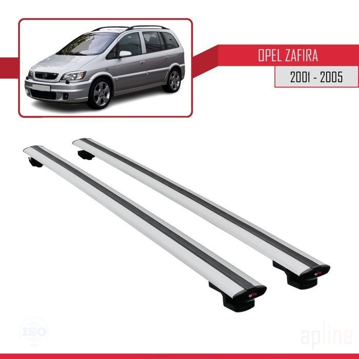 Barras de techo - Opel - Zafira A (T98) - Aluminio - Gris - 2 barras BÁSICAS