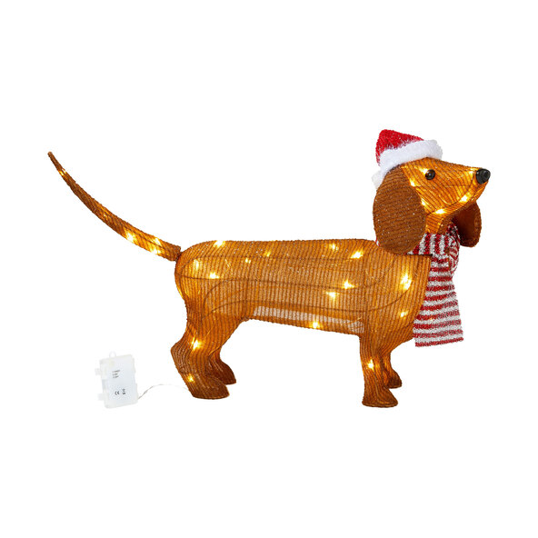 Χριστουγεννιάτικο ειδώλιο LED Dachshund