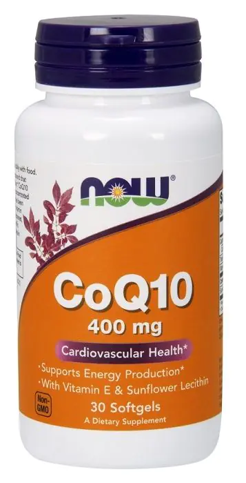 Now Foods CoQ10 With Vitamin E & Sunflower Lecithin 400 mg, Suplement diety z koenzymem Q10, wit. E i lecytyną, Kapsułki