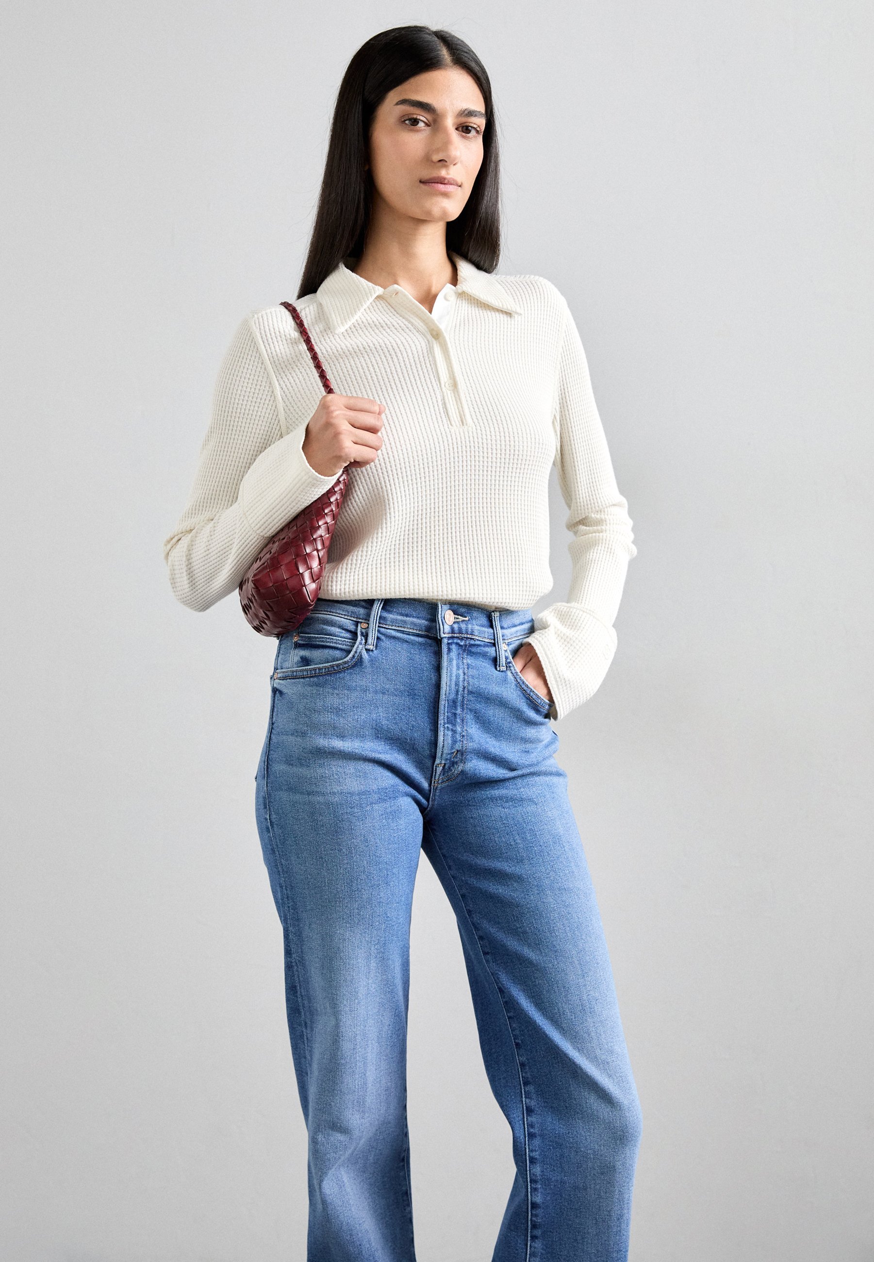 Mother THE KICK IT - Rechte jeans - lichtblauwe denim