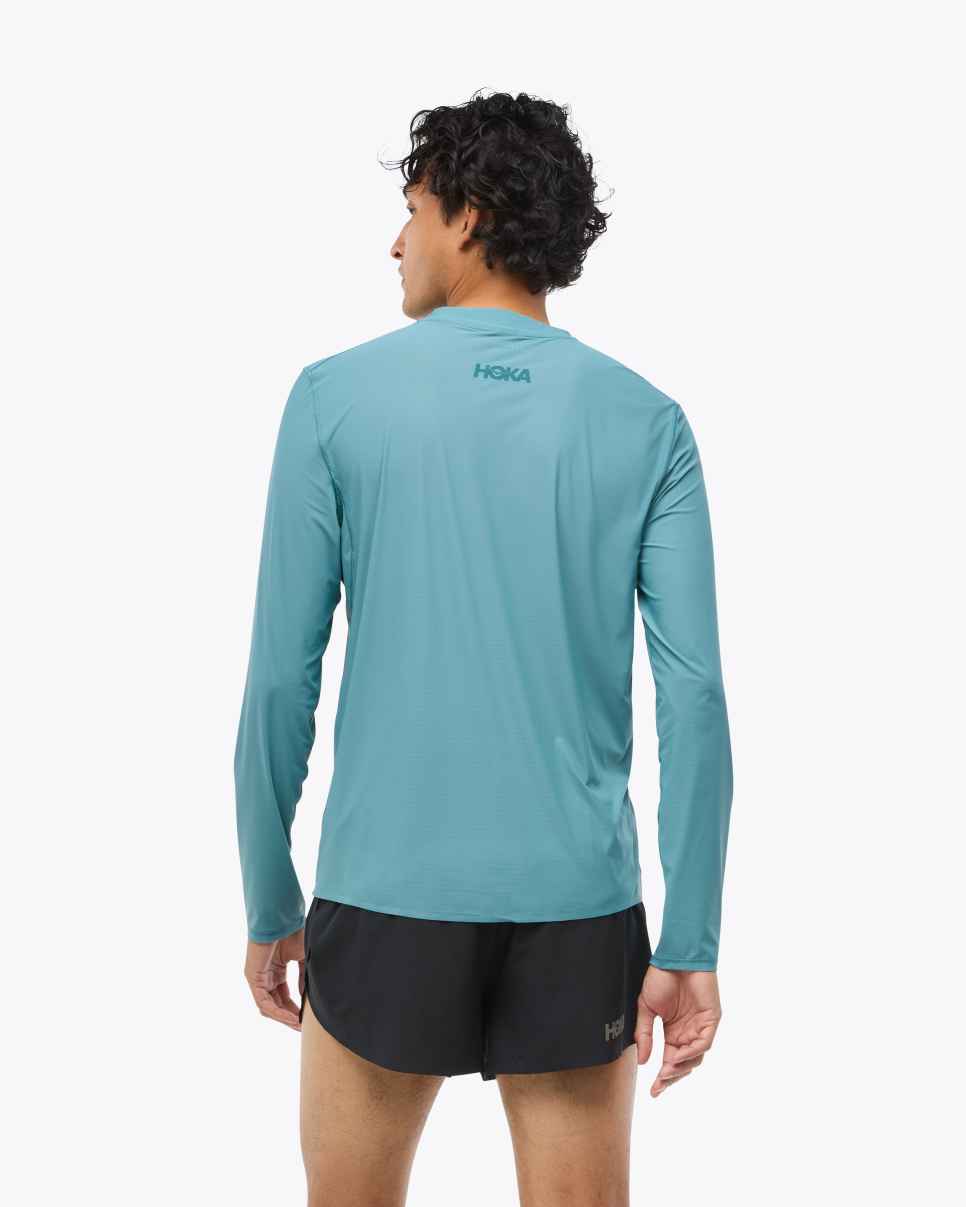 HOKA Airolite Run Long Sleeve Mountain Fog