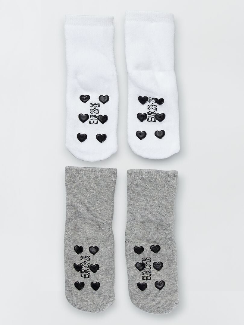 Conjunto de 2 pares de calcetines de punto bouclé - amor