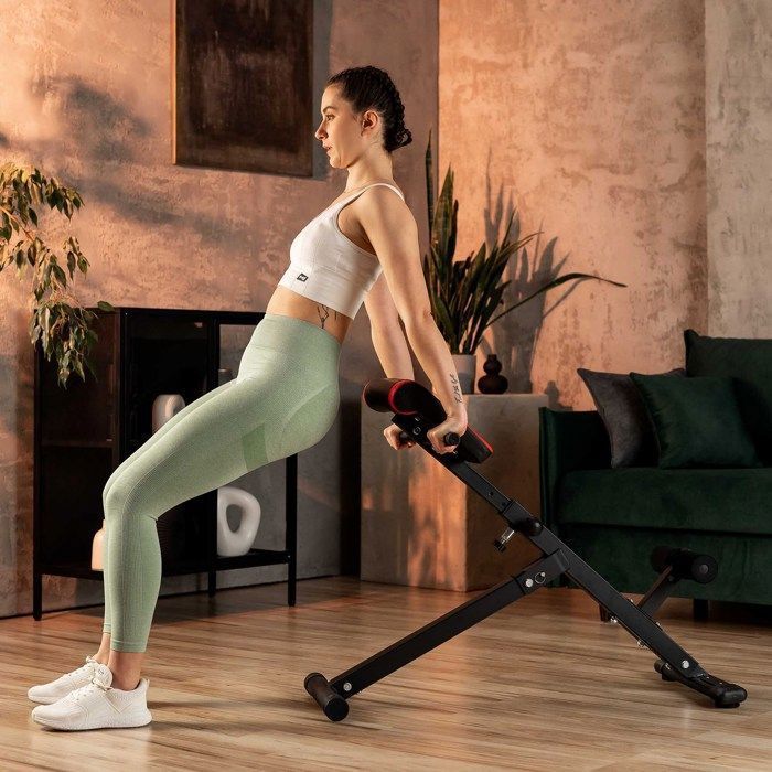 Hop-Sport HS-1016 Hyperextension vatsalihasharjoittelupenkki, roomalainen penkki kotikäyttöön säädettävällä kaltevuudella