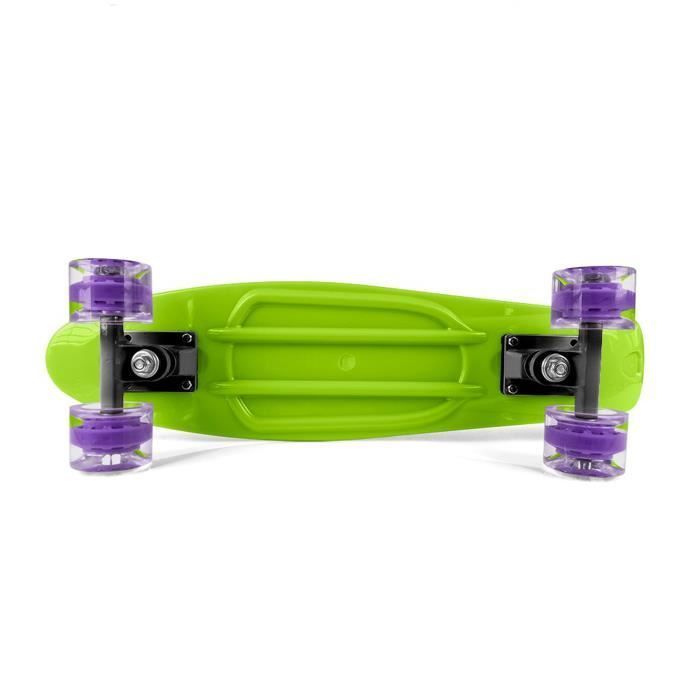 Planche de skate enfant SEVEN Penny Board Hulk - vert - 21,6''x5,7''/55x14,5 cm - Roues en polyuréthane souples