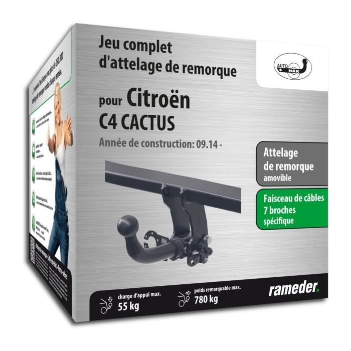 Citroën C4 CACTUS AUTO-HAK attelage de remorque Amovible comprenant un faisceau de câbles 7 broches - année de construction 09.14