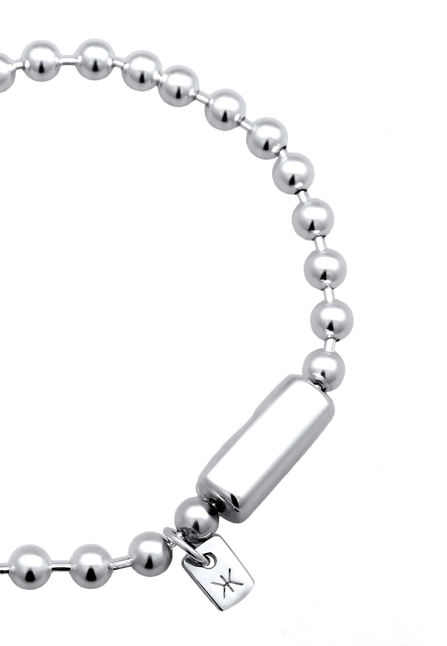 KUZZOI Kuzzoi Bracelet Hommes Basic Chaîne à Boules Argent Sterling 925