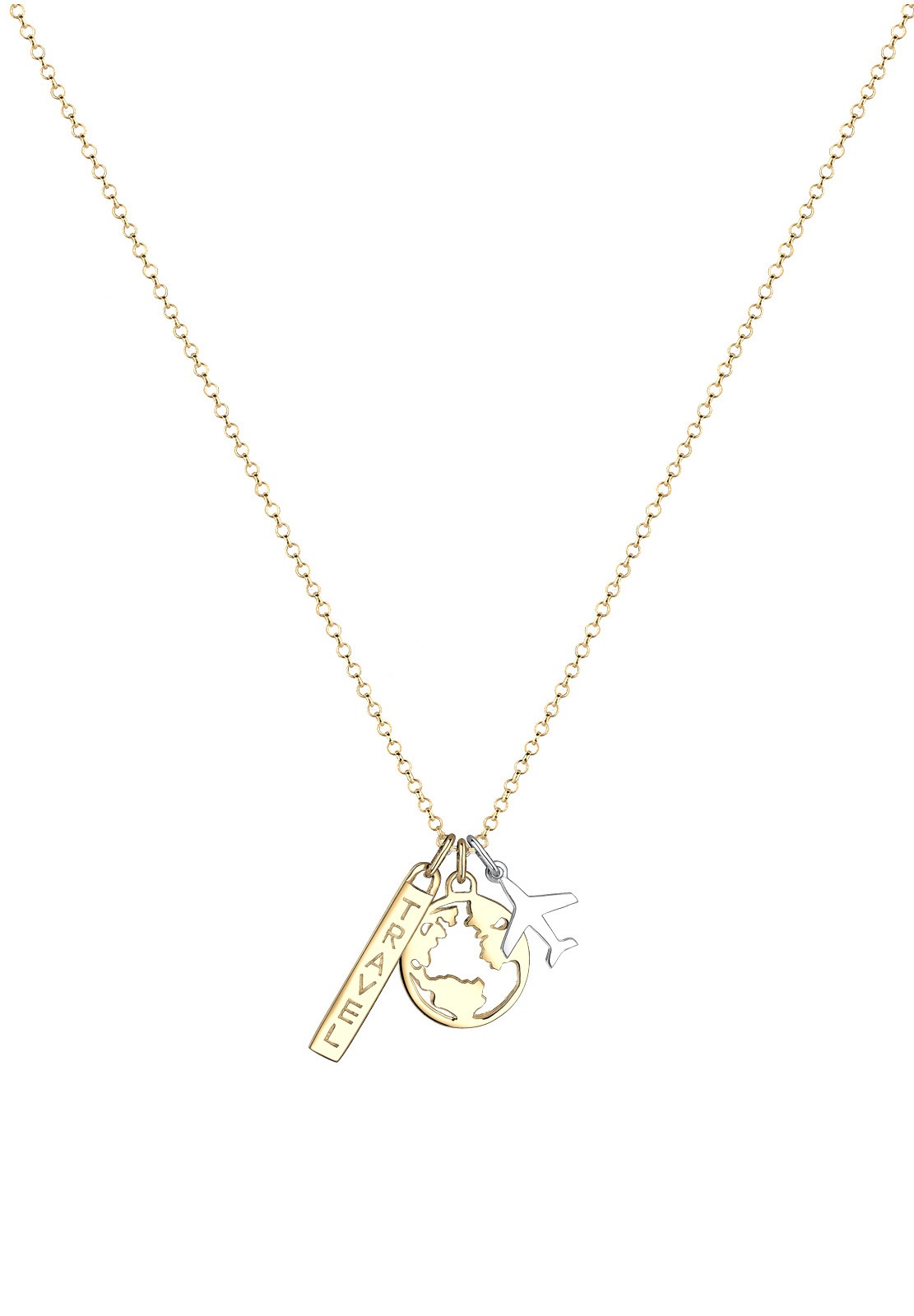 Elli Femme Pendentif Le Globe Terrestre en Argent Sterling 925