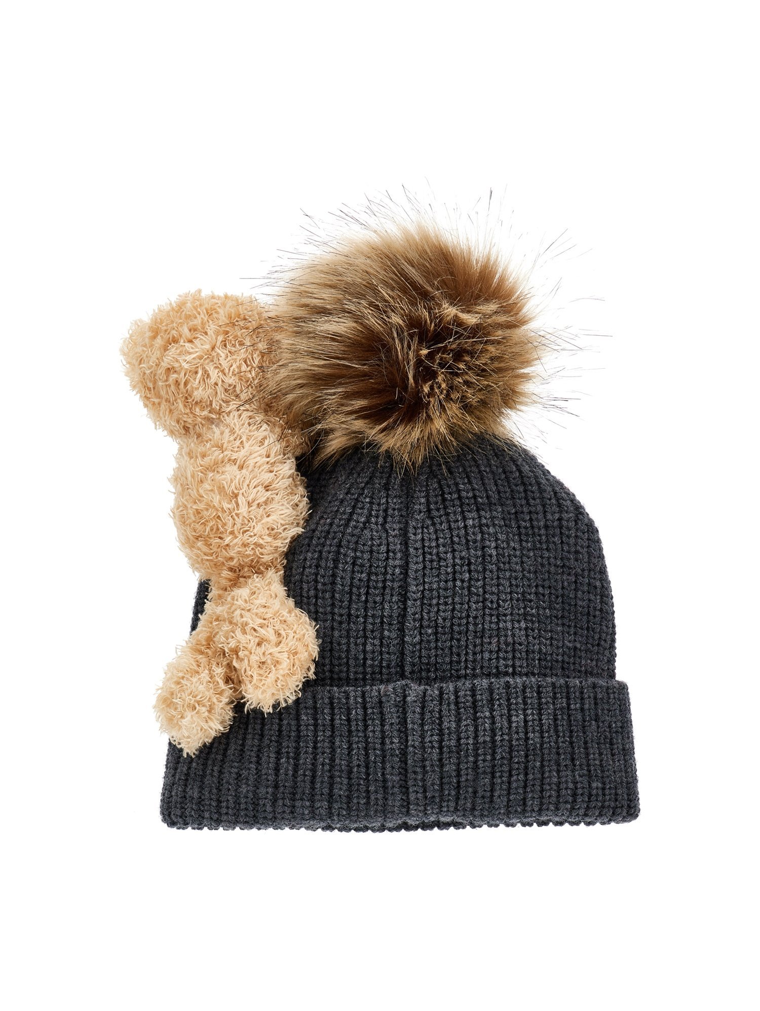Monnalisa BERRETTO CON TEDDY - Gorro - grigio medio