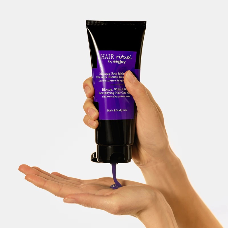 Hair Rituel by Sisley маска за негу косе за плаву, белу и сиву косу