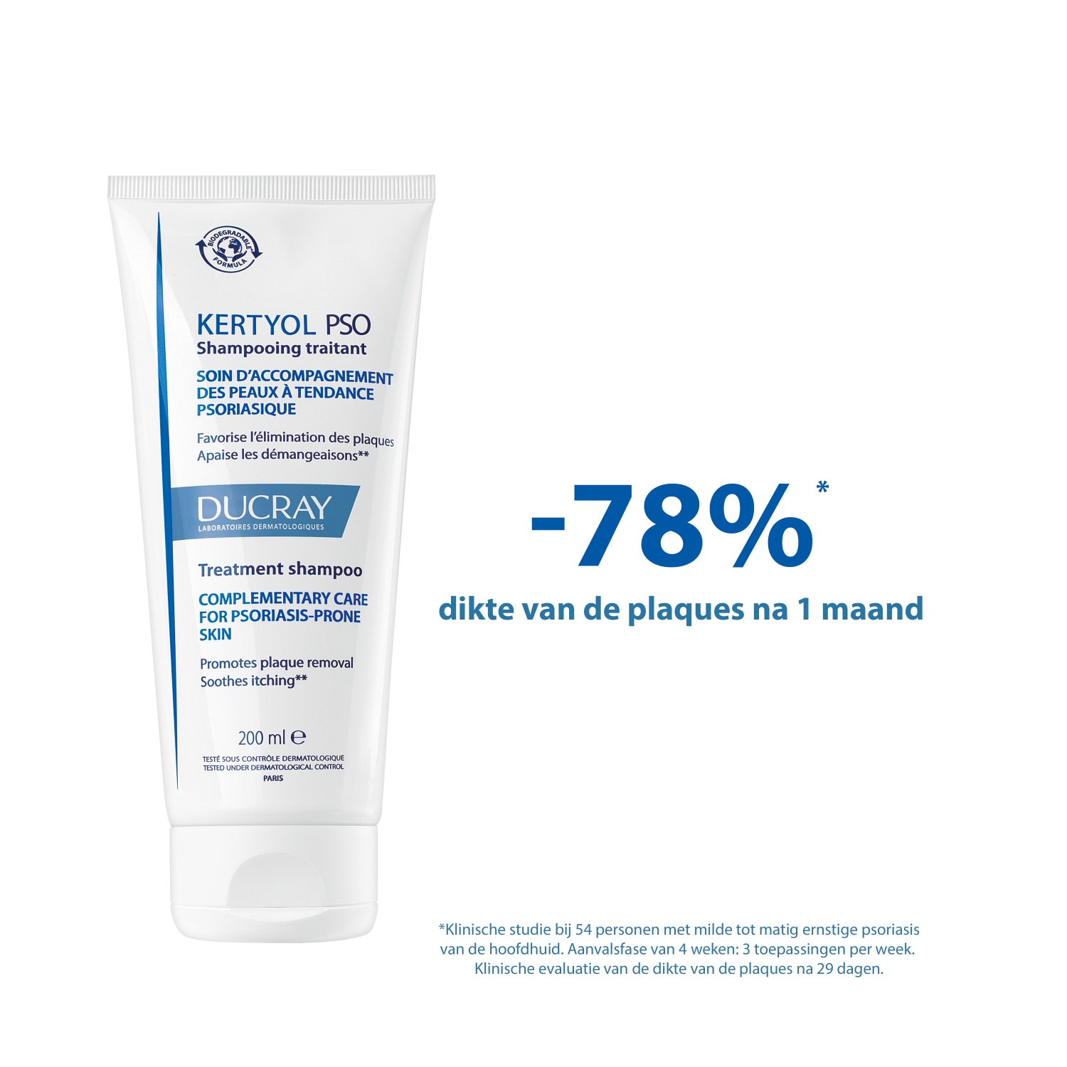 Ducray haarshampoo KERTYOL PSO Treatment Shampoo - 200 ml
