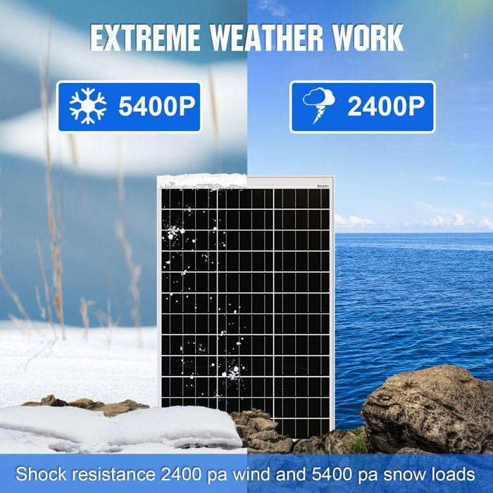 ECO-WORTHY 240W 12V Solar Panel Kit, Photovoltaic Solar Panels for RV, Campervan, Marine, Home