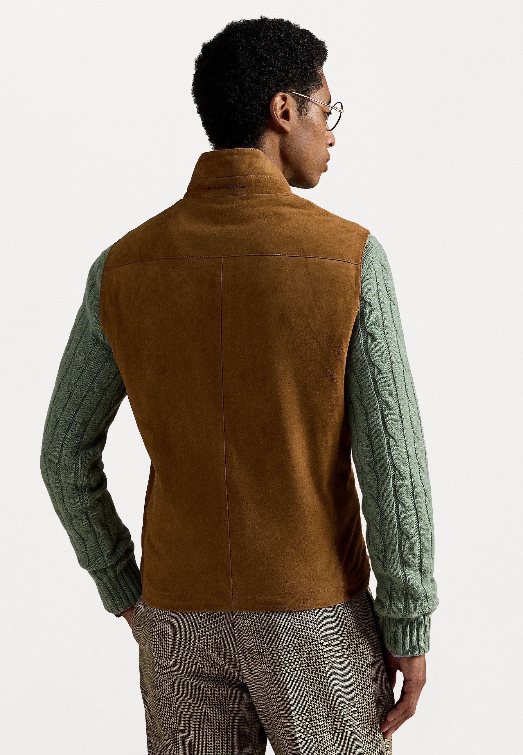 Polo Ralph Lauren SUEDE WAISTCOAT - Nahkatakki - cafe brown