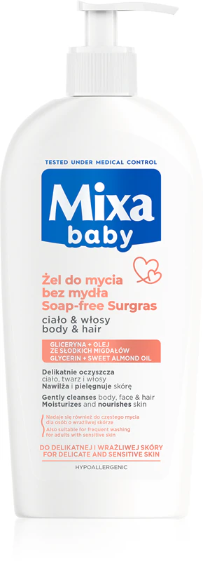 Mixa Baby 2 em 1 gel de banho e shampoo para crianças