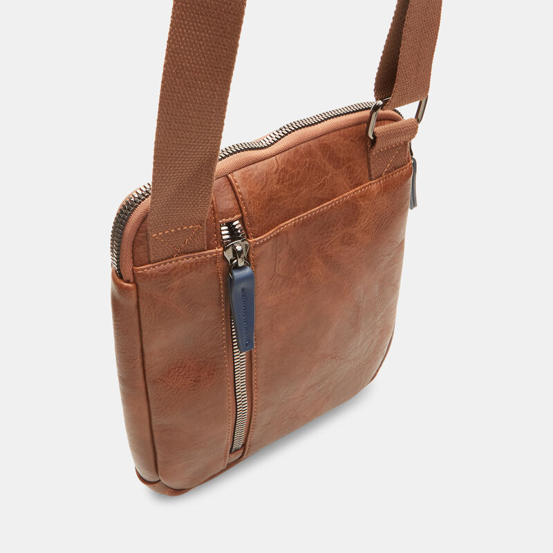 Borsa a tracolla con tre zip