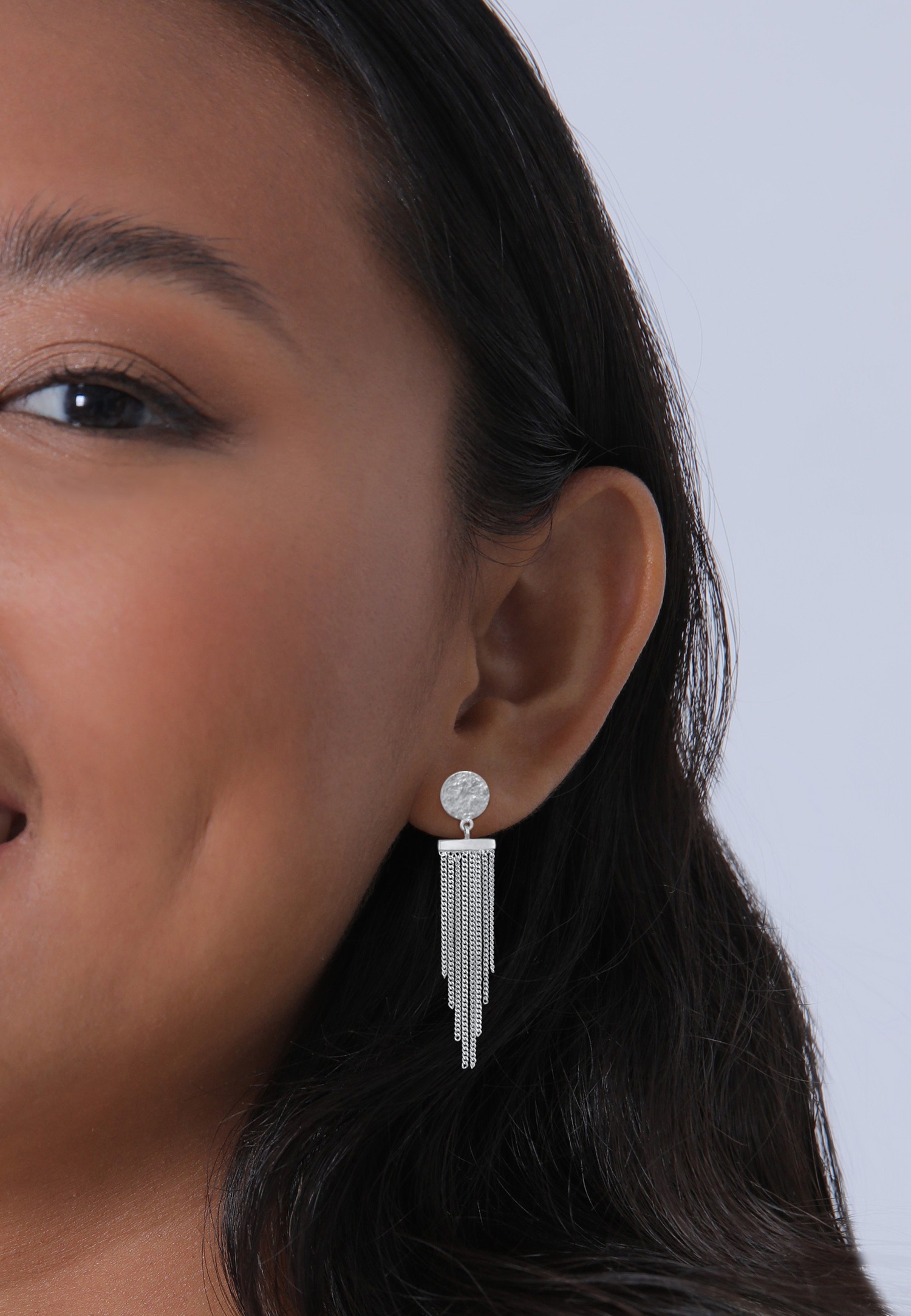 Elli Femmes pendentif d'oreilles plaquette look élégant en argent sterling 925
