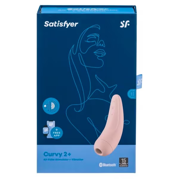 Satisfyer Curvy 2+ Stimulator zračnog pulsa + Vibrator s vibracijom<br>13,4 cm x 4,5 cm x 10,3 cm