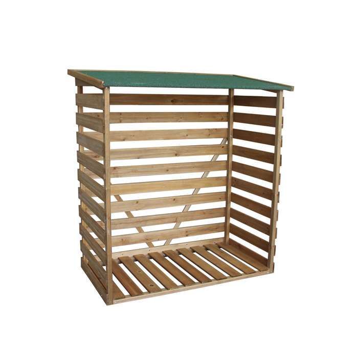 M MCombo Tablette en bois avec paroi arrière pour cheminée d'extérieur 1200, abri en bois avec couverture imperméable (naturel)