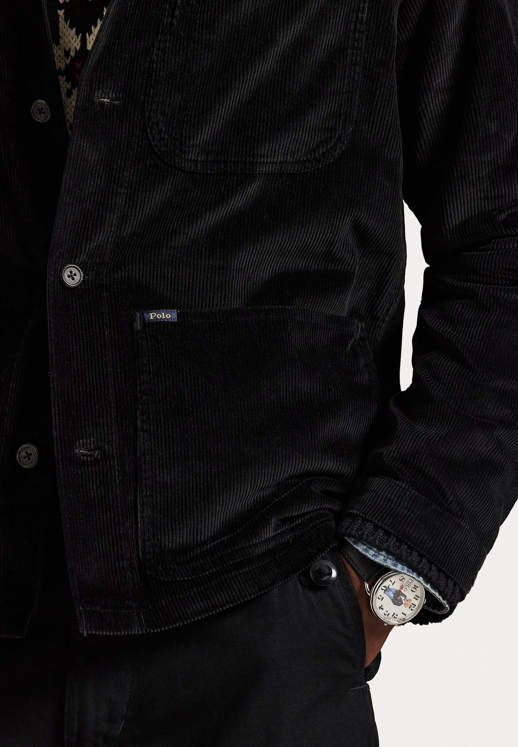 Polo Ralph Lauren corduroy utility overshirt - Licht jack - zwart