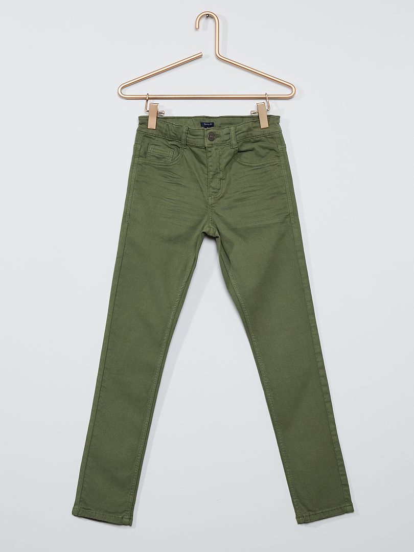 Skinny broek met vijf zakken - Groen