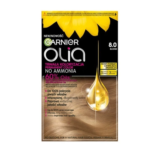 Garnier Olia trwała farba do włosów bez amoniaku 8.0 Blond