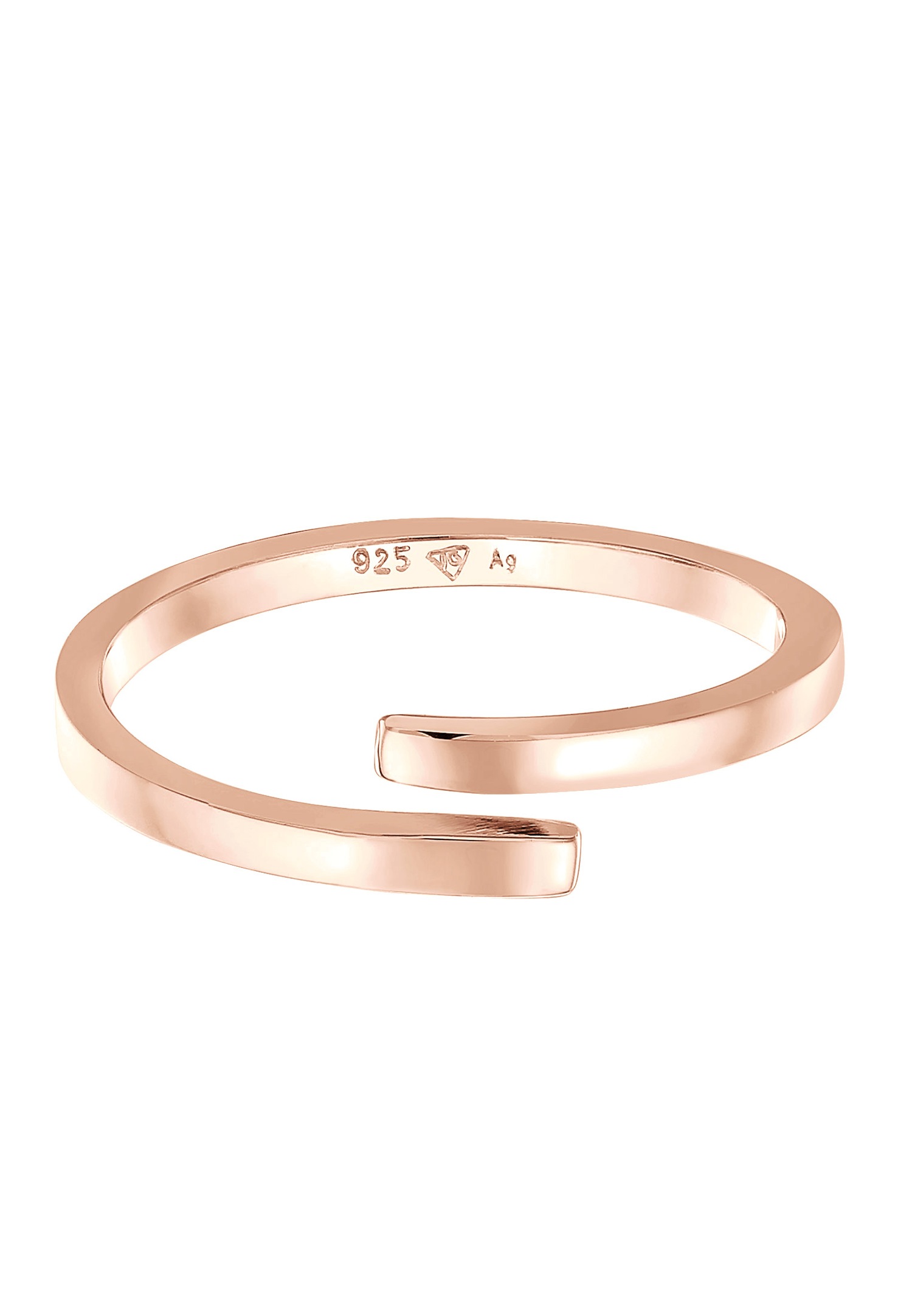 Elli Femmes enroulement ouvert géo tendance en argent sterling 925