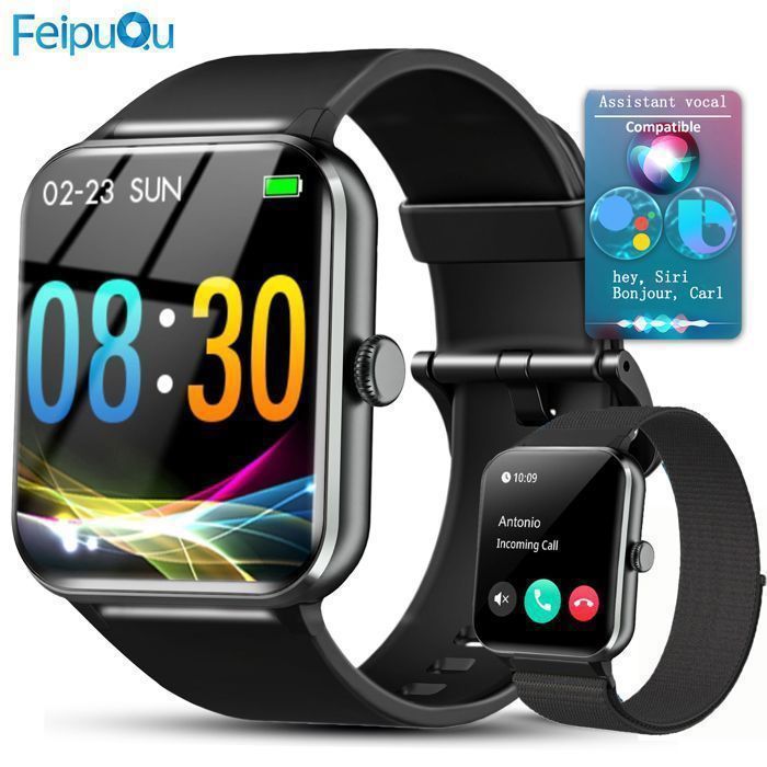 Smartwatch masculino com chamadas Bluetooth, tela HD de 1,85