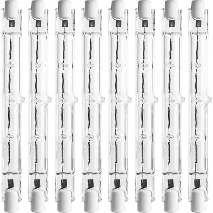 8 bombillas halógenas R7s de 118 mm y 500 W para iluminación del hogar, lámparas de trabajo, lámparas de pie, etc.