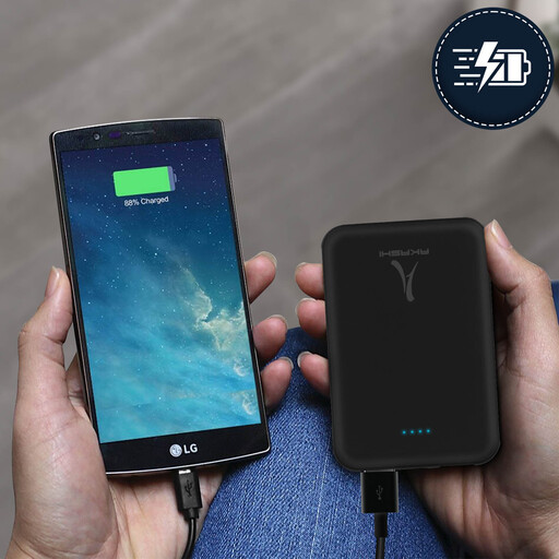 Powerbank Akshi 5000 mAh snellader 2.1a 2xusb
