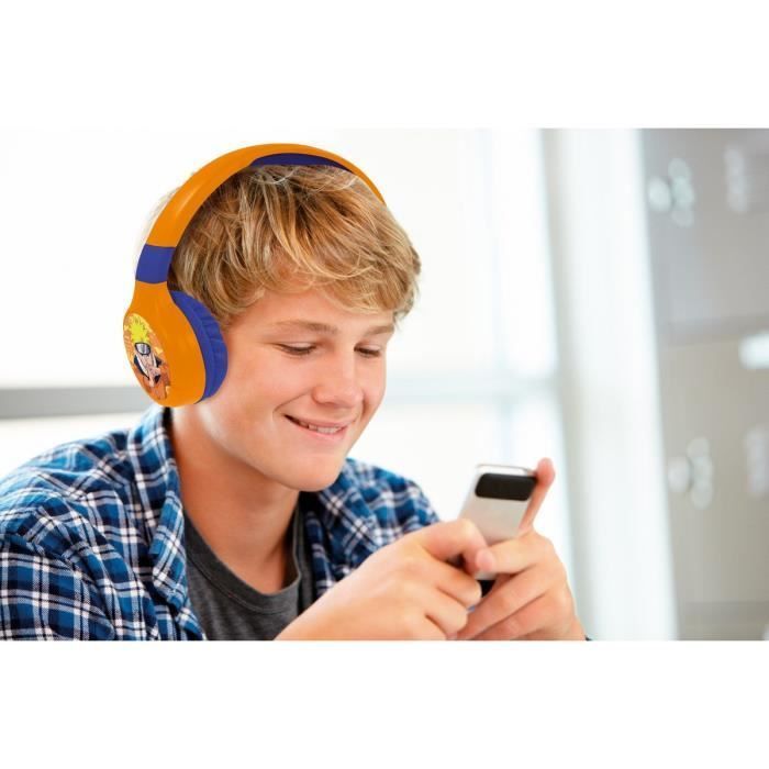 Auriculares Naruto 2 en 1 Bluetooth® y con cable: cómodos, plegables y con limitación de sonido.