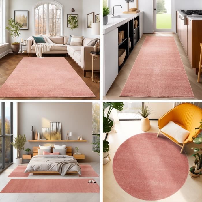 Tapis Salon Moderne - SIMPEX - Azalée - Rose - 160 x 230 cm - 100% Polypropylène