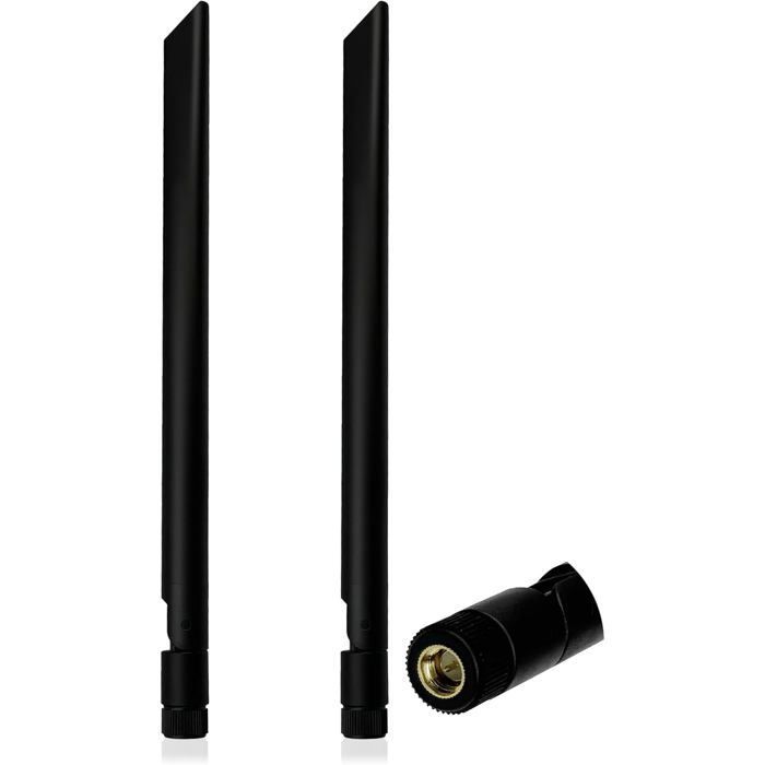 Antena WiFi omnidireccional de doble banda 2.4GHz 5.8GHz MIMO SMA de 10DBI para router WiFi, cámara IP, seguridad, adaptador USB, tarjeta