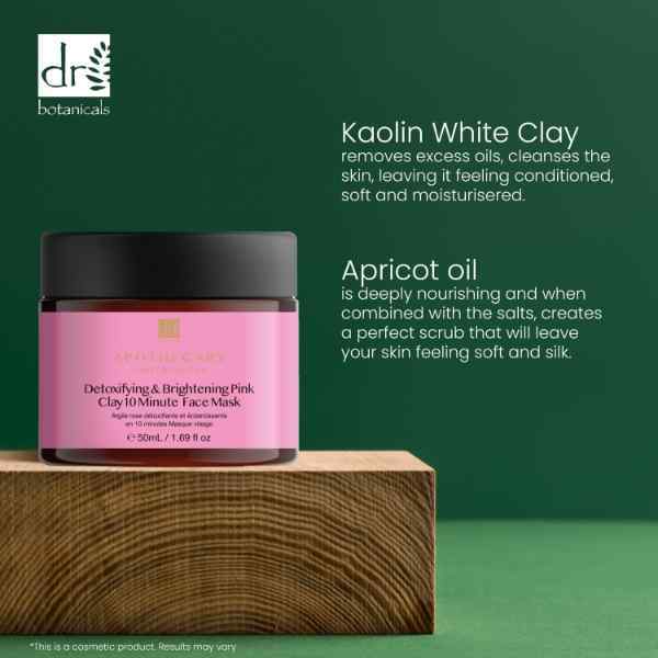 Dr Botanicals detoksikacijska maska od ružičaste gline dvostruko pakovanje 2 x 50ml