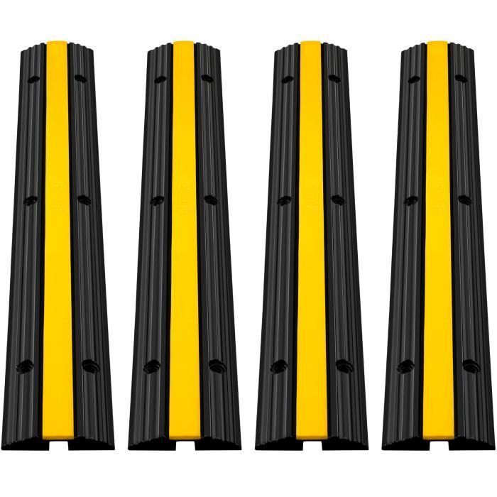 Rampa de protección de cables - VEVOR - Protector de cables de caucho PVC - Capacidad de carga de 8T