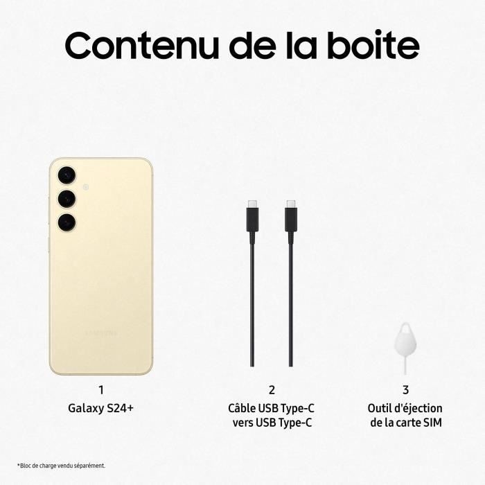 Smartphone Samsung GALAXY S24+ 256GO CREME 5G