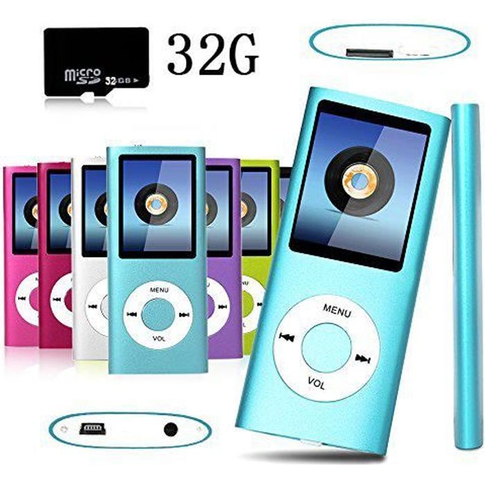 FULOZO® 32GB MP3/MP4 Player with Micro SD Card, 1.8
