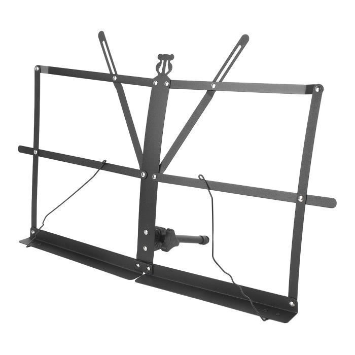 Atril portátil, atril plegable para partituras, atril metálico plegable, atril para guitarra