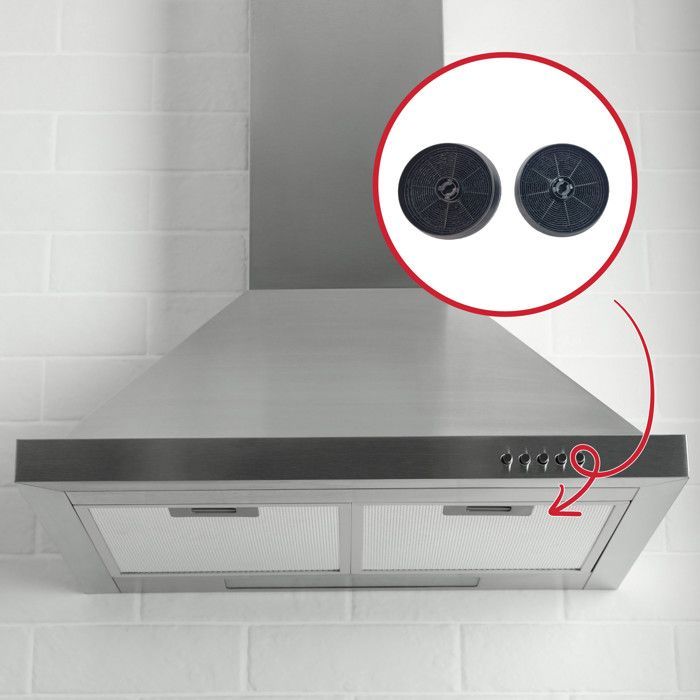 Paquete de 2 filtros de carbón ACM14 de 145 x 30 mm - Campana extractora - CANDY, ARISTON HOTPOINT, SOGELUX, AIRLUX, ROSIERES, BEKO, ELITAIR, GLEMGAS, AYA,