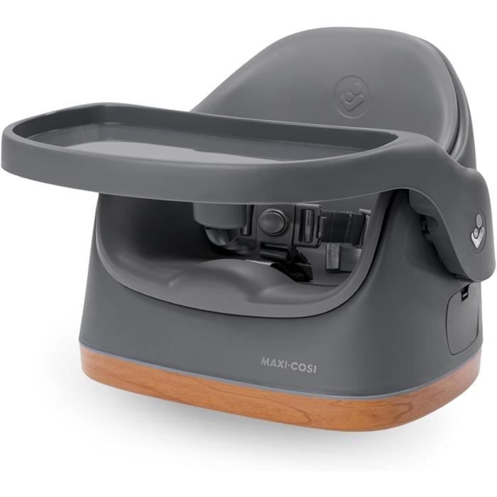 MAXI COSI Jay , Réhausseur de chaise 2-en-1 , rehausseur, siège pour le sol, plateau d'activités, 6m à 3 ans, Elegance Graphite