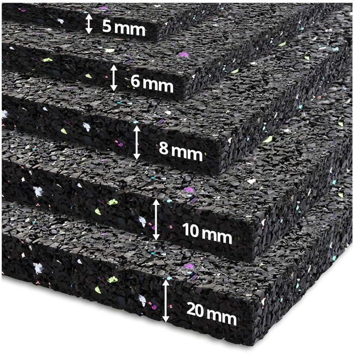 Alfombrilla antivibración de 60 x 60 cm y 2 cm de grosor, recortable, para lavadora y secadora.