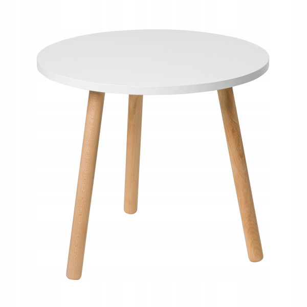 Stolik dla dzieci okrągły biały 50 cm