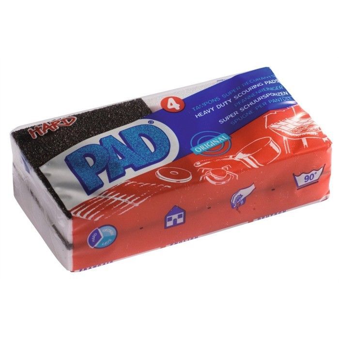 PAD Lot de 2 Boites de 4 Pads Tampon éponge Super récurant Hard