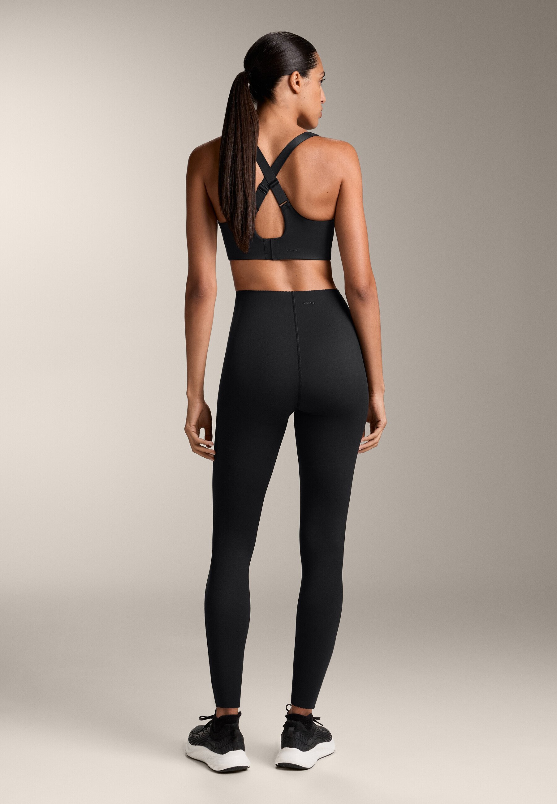 OYSHO EXTRA COMPRESSIVE CORE CONTROL - Leggings - Broek - zwart