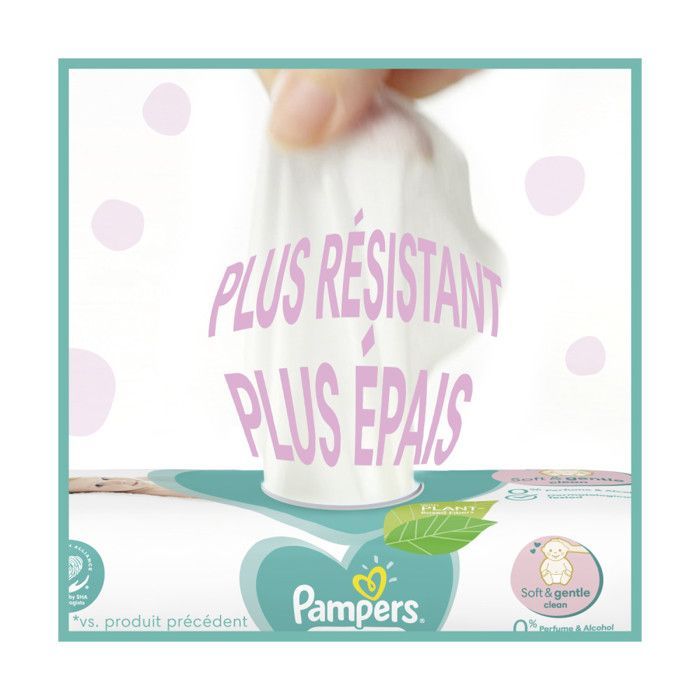 12x52 Lenços Umedecidos Sensitive, Pampers
