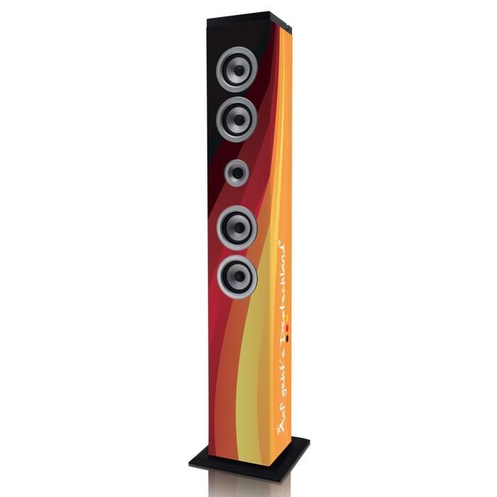 Ices IBT-6 Deutschland - Bluetooth® Sound Tower with FM Radio, USB and SD Card Reader - German Flag