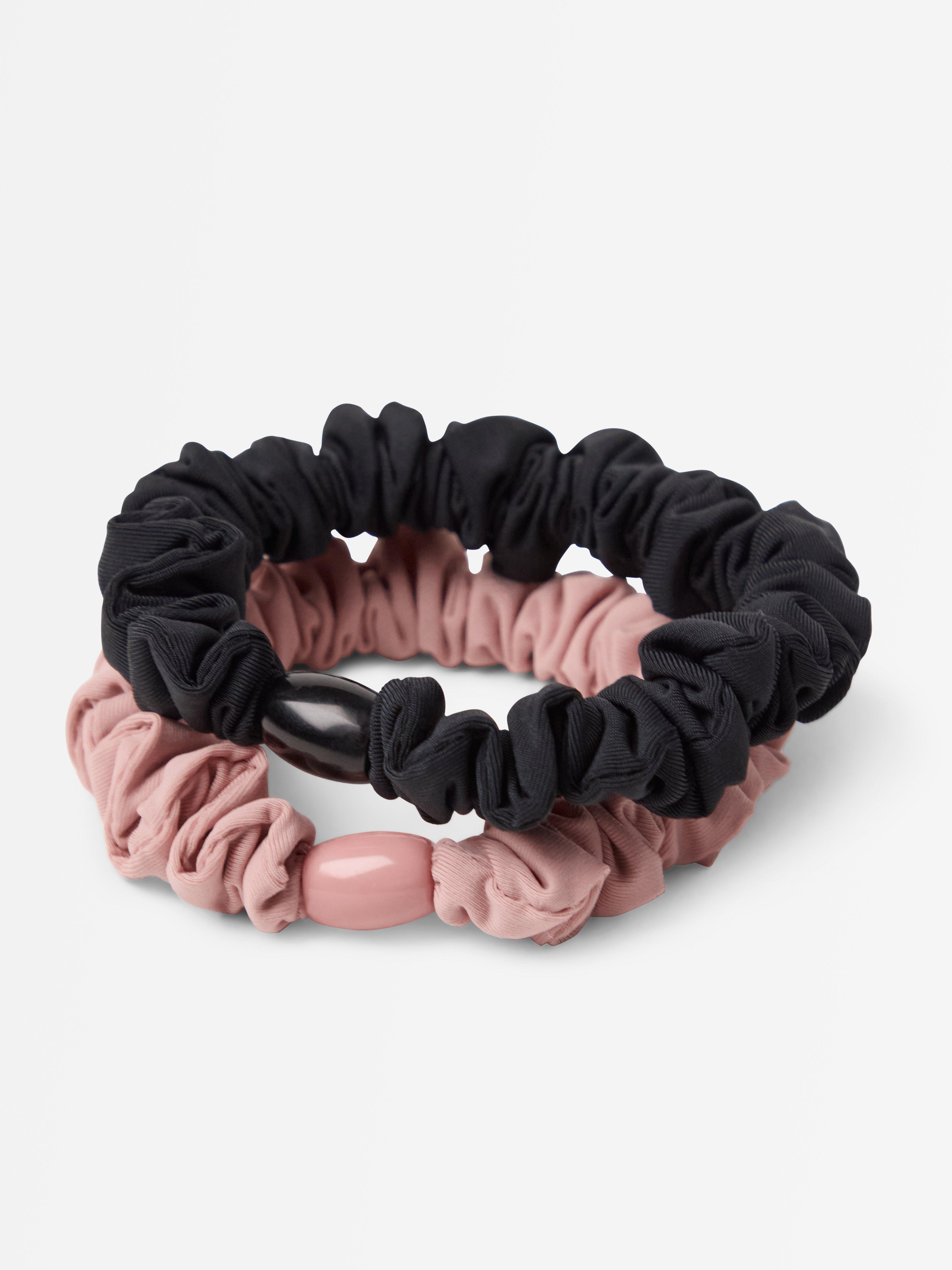 Conjunto de 2 scrunchies pretos