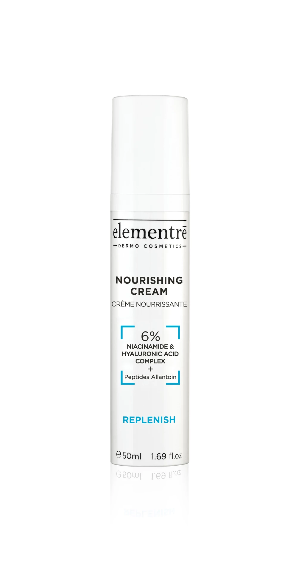 Cremă hrănitoare - 6% niacinamidă și acid hialuronic 50 ml - elementrē